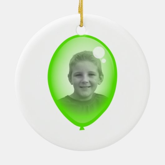 Rote Ballon-Schablone Keramik Ornament (Hinten)