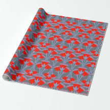 Rote Ballonblume-Geschenkpapier