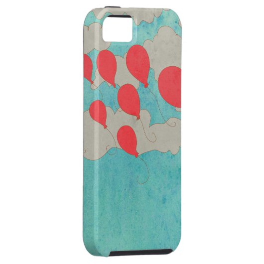 Rote Ballone Case-Mate iPhone Hülle (Rückseite/rechts)