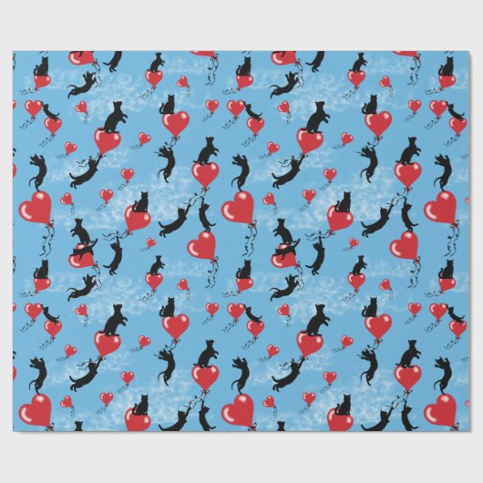 Rote Ballone Geschenkpapier (Flach)