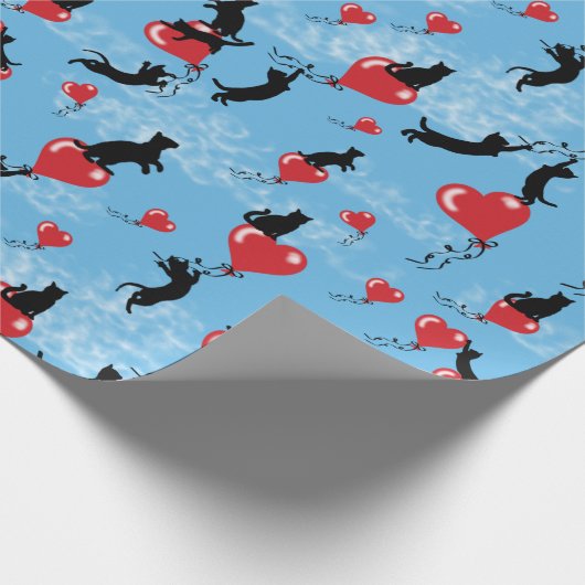 Rote Ballone Geschenkpapier (Ecke)