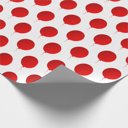 Rote Ballone Geschenkpapier (Ecke)