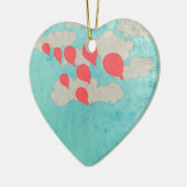 Rote Ballone Keramikornament (Links)