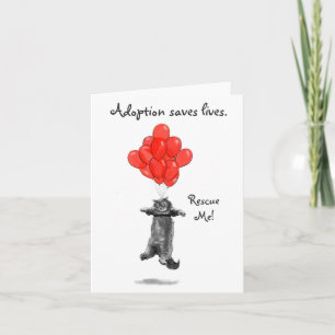 Rote Ballone retten mich Notecards Karte