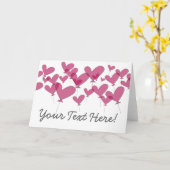 Rote Ballonherzen Grußkarte Karte (Gelbe Blume)