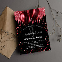 Rote Ballons aus Quinceanera