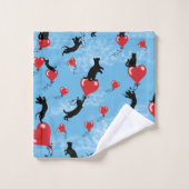 Rote Ballons fliegen Badhandtuch Set (Waschlappen)