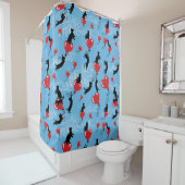 Rote Ballons fliegen Duschvorhang (Beispiel)