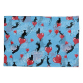 Rote Ballons fliegen Kissenbezug (Rückseite-Links)