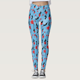 Rote Ballons fliegen Leggings
