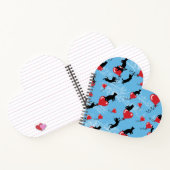 Rote Ballons fliegen Notizblock (Innenseite)