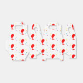 Rote Ballons mit bunten Konfetti-Mustern Geschenkschachtel (Ungefaltet)