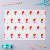 Rote Ballons mit bunten Konfetti-Mustern Seidenpapier (Basteln)