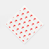 Rote Ballons mit bunten Konfetti-Mustern Serviette (Ecke)