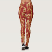 Rote Bambus-Ostasiatisch (1) Leggings (Rückseite)