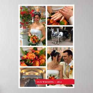 Rote Band 6-Erinnerungen mit mehreren Fotos - Beib Poster