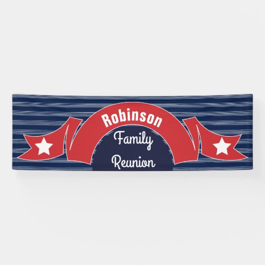 Rote Band-Fahne Banner (Horizontal)