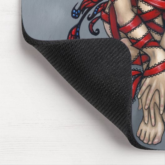 "Rote Band-Fee" Mousepad (Ecke)