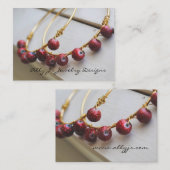 Rote Band-Ohrring-Visitenkarten Visitenkarte (Vorne/Hinten)