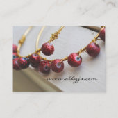 Rote Band-Ohrring-Visitenkarten Visitenkarte (Rückseite)
