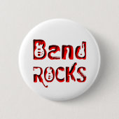 Rote Band Rocks Button (Vorderseite)