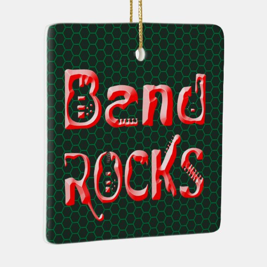 Rote Band Rocks Keramikornament (Rechts)