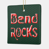 Rote Band Rocks Keramikornament (Links)
