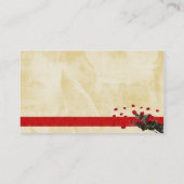 Rote Band-und Rosen-Geschäfts-Karte Visitenkarte (Rückseite)