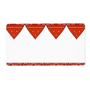 Rote Bandana-Aufkleber