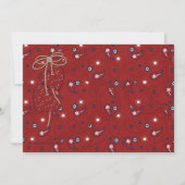Rote Bandana-Cowboy-Babyparty-Einladung Einladung (Rückseite)