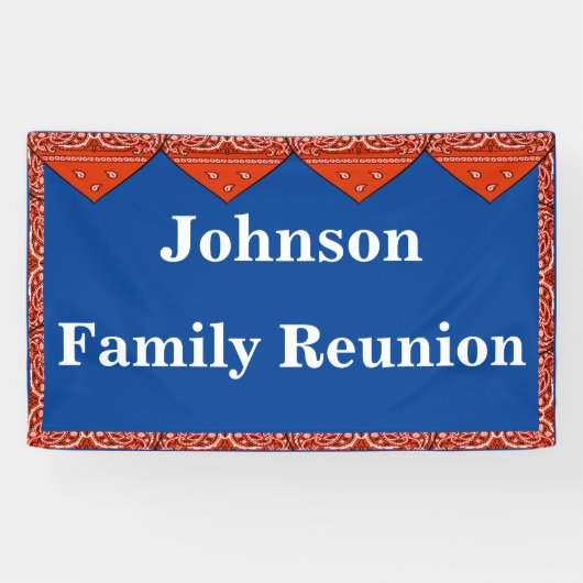 Rote Bandana-Gewohnheits-Fahne Banner (Horizontal)