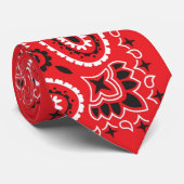 Rote Bandana Neck Krawatte (Gerollt)