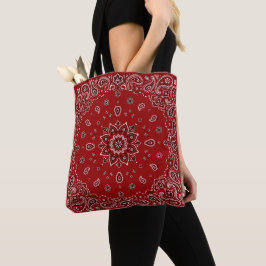 Rote Bandana Paisley-Tasche | Tägliche Tragetasche Tasche