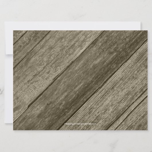 Rote Bandana und Barnholz Probe Dinner Einladung (Rückseite)