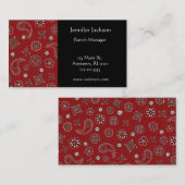 Rote Bandana-Visitenkarten Visitenkarte (Vorne/Hinten)