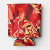 Rote Bänder, gekratzt, simuliert Bewegung Dosenkühler (Vorderseite)