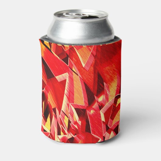 Rote Bänder, gekratzt, simuliert Bewegung Dosenkühler (Kanne Rückseite)