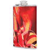 Rote Bänder, gekratzt, simuliert Bewegung Flachmann (Links)