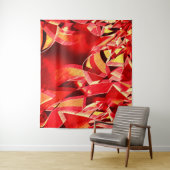 Rote Bänder, gekratzt, simuliert Bewegung Wandteppich (Beispiel)