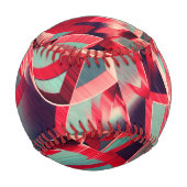 Rote Bänder über bläulich grau, tropfend Baseball (Vorderseite)