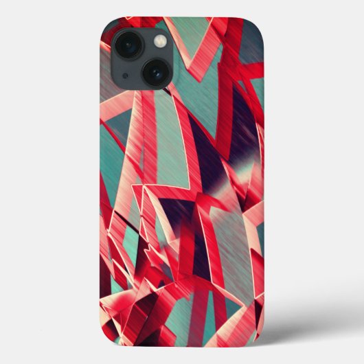 Rote Bänder über bläulich grau, tropfend Case-Mate iPhone Hülle (Rückseite)