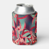 Rote Bänder über bläulich grau, tropfend Dosenkühler (Kanne Vorderseite)