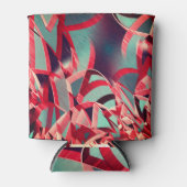 Rote Bänder über bläulich grau, tropfend Dosenkühler (Vorderseite)