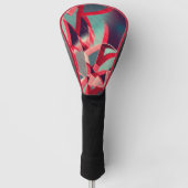 Rote Bänder über bläulich grau, tropfend Golf Headcover (Vorderseite)