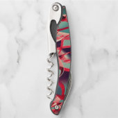 Rote Bänder über bläulich grau, tropfend Kellnermesser (Vorderseite)