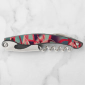 Rote Bänder über bläulich grau, tropfend Kellnermesser (Vorderseite)