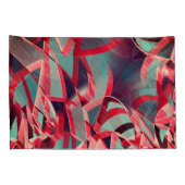 Rote Bänder über bläulich grau, tropfend Kissenbezug (Rückseite-Rechts)