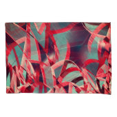 Rote Bänder über bläulich grau, tropfend Kissenbezug (Vorderseite-Links)