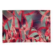 Rote Bänder über bläulich grau, tropfend Kissenbezug (Vorderseite-Rechts)