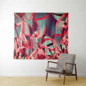 Rote Bänder über bläulich grau, tropfend Wandteppich (Beispiel (Horizontal))